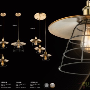 Pendul vintage design industrial style VIEJO diam. 22cm 15086H GL 44778 universul-luminii.ro