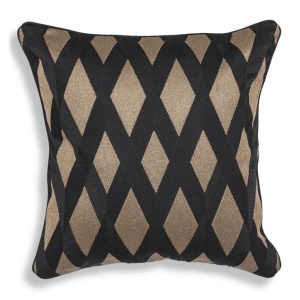 Perna decorativa LUX Splender 50x50cm, negru/ auriu