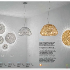 Plafonier cristal Venezian diam.53,5cm KING PL9 CROMO 073255 52238 universul-luminii.ro