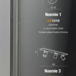 Plafoniera / Aplica cu 1 Spot directionabil pentru baie NOEMIE 69878 universul-luminii.ro