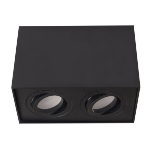 Plafoniera aplicata cu 2 spoturi directionabile, BASIC SQUARE II BK 206568 universul-luminii.ro