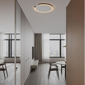 Plafoniera circulara aluminiu negru GREAMY D-46cm 624928 universul-luminii.ro