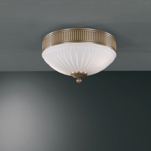 Plafoniera clasica design italian din alama, sticla 9250 RA-PL. 9250/2 102528 universul-luminii.ro