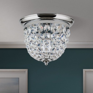 Plafoniera cristal Asfour design elegant lux PLAFOND D-26cm crom 156608 universul-luminii.ro