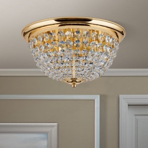 Plafoniera cristal Asfour design elegant lux PLAFOND D-47cm aurie 156588 universul-luminii.ro