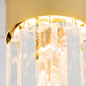 Plafoniera cu cristal K9 design elegant PRISM aurie 234678 universul-luminii.ro