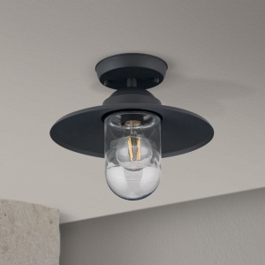 Plafoniera de exterior stil vintage IP44 EDWARD antracit 157338 universul-luminii.ro