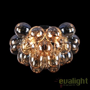 Plafoniera design modern Balbo chihlimbar MOD112CL-08G - Img 4