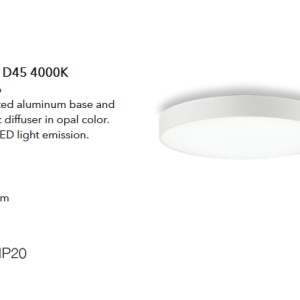 Plafoniera design modern LED HALO PL1 D45 4000K 223216 54638 universul-luminii.ro