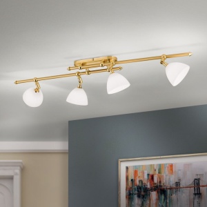 Plafoniera design modern OPALDESIGN 4L, auriu mat - Img 1