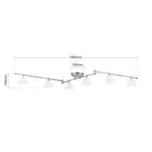 Plafoniera design modern OPALDESIGN 6L, satin 241348 universul-luminii.ro