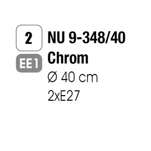 Plafoniera diametru 40cm, Agada NU 9-348/40 chrom OR 94908 universul-luminii.ro