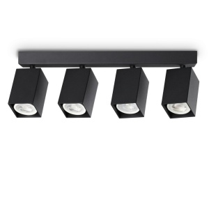Plafoniera DYNAMITE PL4 LINEAR SQUARE NERO