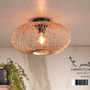 Plafoniera eco din bambus Cango S 40x20, nat 178518 universul-luminii.ro