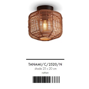 Plafoniera eco din ratan Tanami 2520, nat 213508 universul-luminii.ro