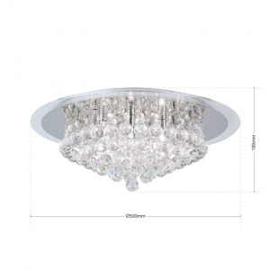 Plafoniera eleganta cristal K9 diam. 50cm Gloria DLU 2378/6/50 chrom OR 172438 universul-luminii.ro