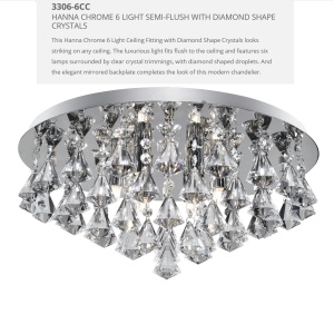 Plafoniera eleganta design modern Hanna 6L 3306-6CC SRT 73528 universul-luminii.ro