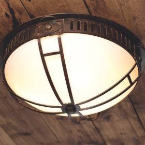 Plafoniera iluminat exterior din fier forjat, diametru 42cm, DE 2578-A 175978 universul-luminii.ro