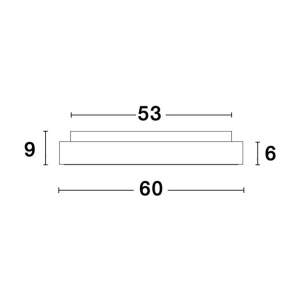 Plafoniera LED 3000K moderna 60cm RANDO THIN argintiu NVL-9353856 189558 universul-luminii.ro