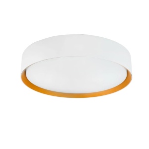 Plafoniera LED CCT cu protectie IP44 Binary Pro 24W, alb/ auriu