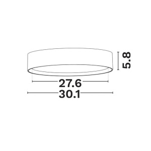 Plafoniera LED CCT cu protectie IP44 Binary Pro 24W, alb/ auriu - Img 2