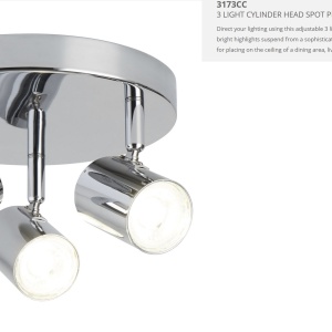 Plafoniera LED cu 3 spoturi directionabile Rollo crom 3173CC SRT - Img 2