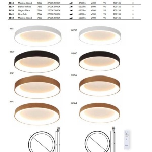 Plafoniera LED cu telecomanda design circular NISEKO II Gold 78cm 220158 universul-luminii.ro