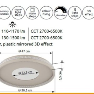 Plafoniera LED cu telecomanda SHIRLEY 50cm - Img 10