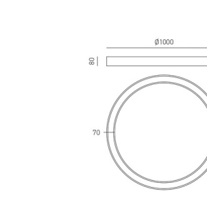Plafoniera LED design circular FLOR 100cm alb, negru sau auriu 128528 universul-luminii.ro
