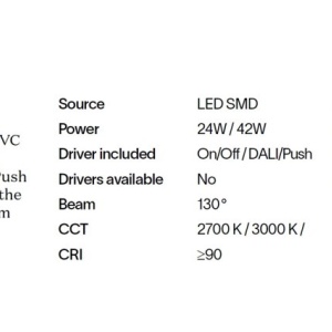 Plafoniera LED design circular Gemini pl d042 on-off 2700k negru 165018 universul-luminii.ro