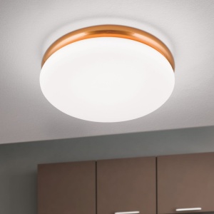 Plafoniera LED design circular JAMES D-32cm cupru/opal - Img 1