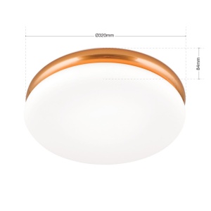 Plafoniera LED design circular JAMES D-32cm cupru/opal - Img 9