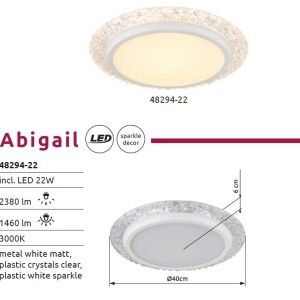 Plafoniera LED design elegant ABIGAIL 236388 universul-luminii.ro