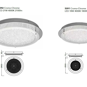 Plafoniera LED design elegant CRYSTAL LED 36cm 132498 universul-luminii.ro
