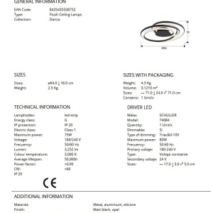 Plafoniera LED design modern circular Danza - Img 7