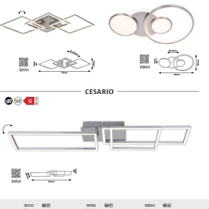 Plafoniera LED design modern Fulvia crom satin - Img 5