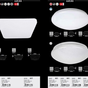 Plafoniera LED design modern Lucas alb 28x28cm - Img 4