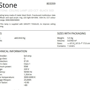 Plafoniera LED design modern Stone 150058 universul-luminii.ro