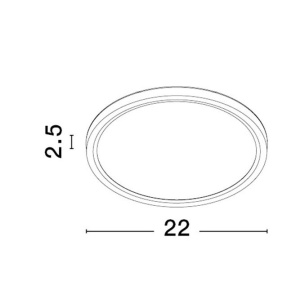 Plafoniera LED design slim DIXIE 22cm 121888 universul-luminii.ro