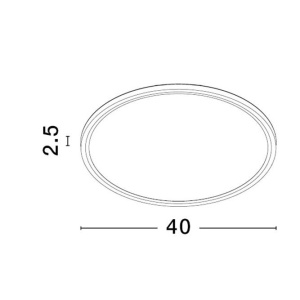Plafoniera LED design slim DIXIE 40cm 121898 universul-luminii.ro