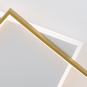 Plafoniera LED design slim EMANUEL auriu/alb - Img 5