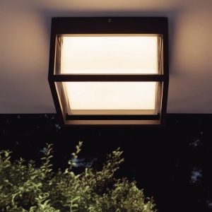 Plafoniera LED iluminat exterior modern IP65 CHAMONIX gri inchis 136548 universul-luminii.ro
