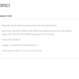 Plafoniera LED incastrabila reglabila PERFECT 80cm alba CCT Dimmable 140578 universul-luminii.ro