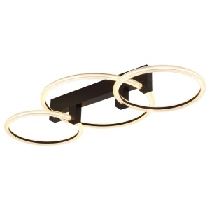 Plafoniera LED metal negru FLETCHER D2