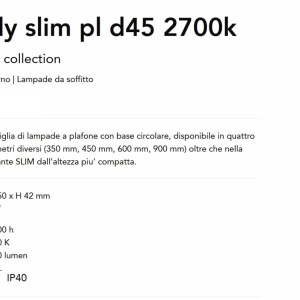 Plafoniera LED moderna Fly slim pl d45 2700k 242338 universul-luminii.ro