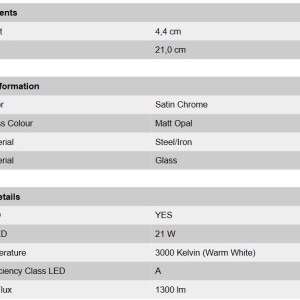 Plafoniera LED moderna LEROX 20cm crom satin 198088 universul-luminii.ro