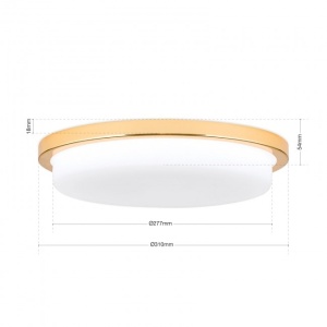 Plafoniera LED moderna LEROX 30cm aurie 24K 198148 universul-luminii.ro
