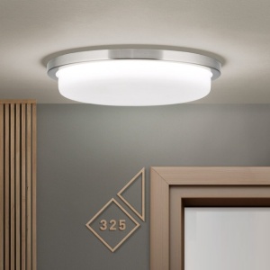 Plafoniera LED moderna LEROX 30cm crom satin 95528 universul-luminii.ro