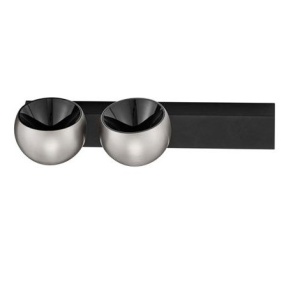Plafoniera LED moderna stil minimalist LUSA 2L negru/nickel