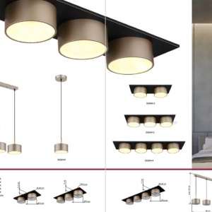 Plafoniera LED negru sampanie RAYMOND 3L - Img 6